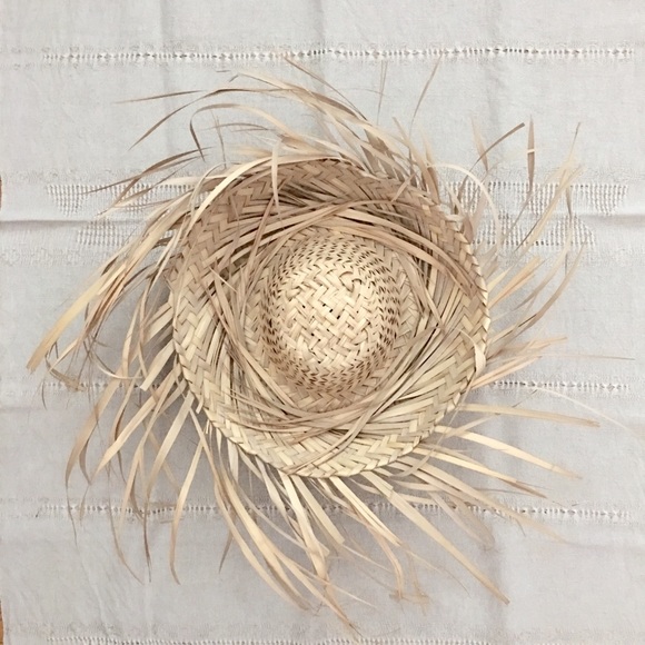 Natural Frayed Straw Spanish Sun Hat 